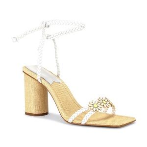 SCHUTZ Hina Sandal in White & Natural